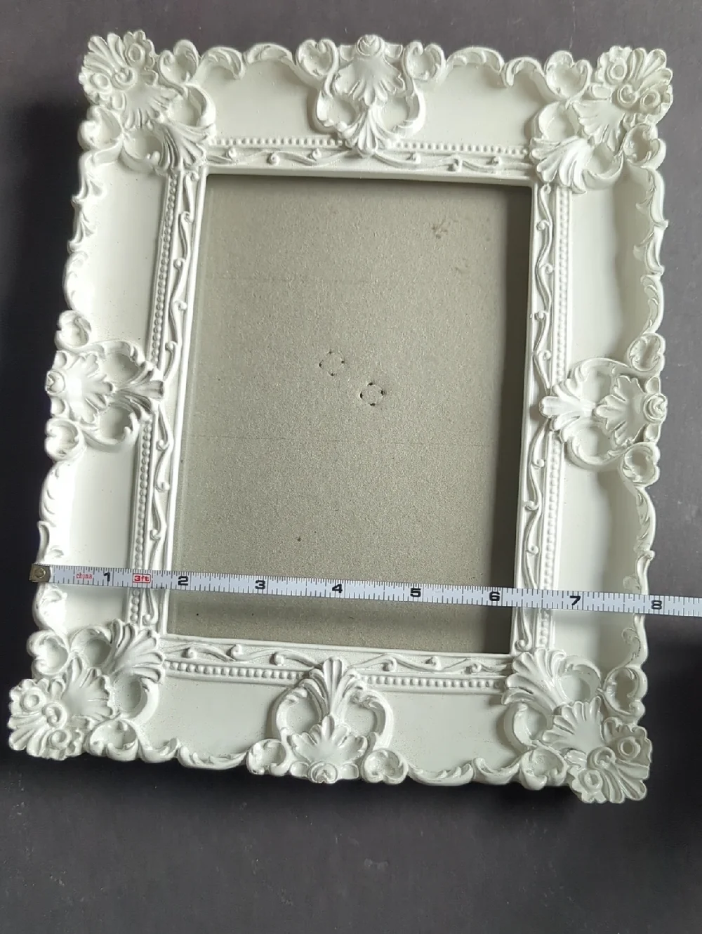 White Ornate Baroque Style Decorative 5 X 7 Photo Picture Frame Table Sitter